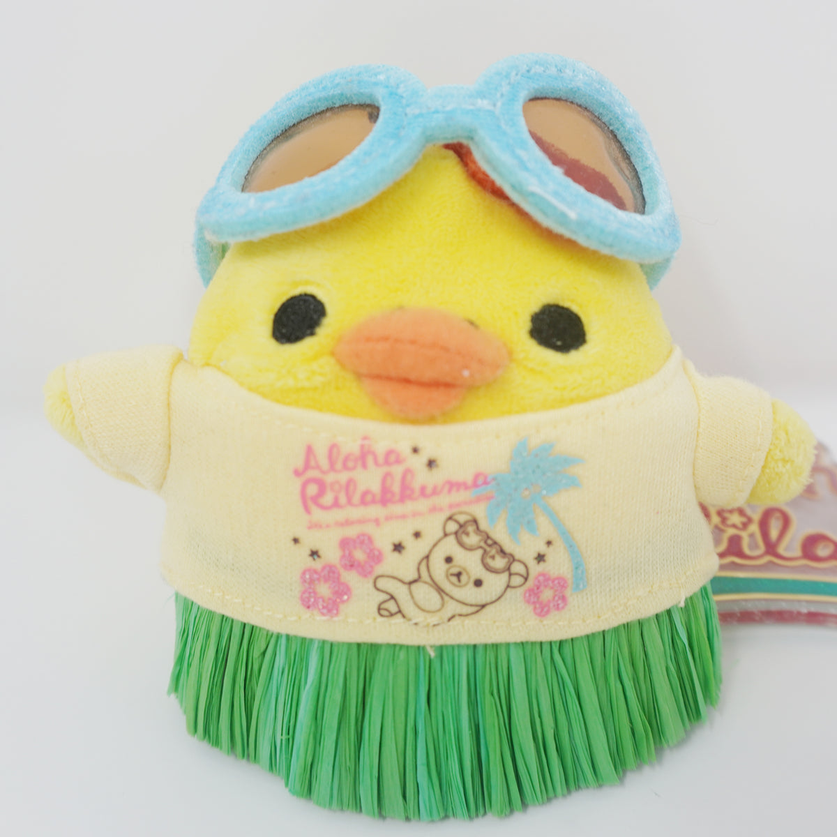 (No Tags) Kiiroitori Plush Keychain Aloha Hawaii Rilakkuma SanX Mary Bear
