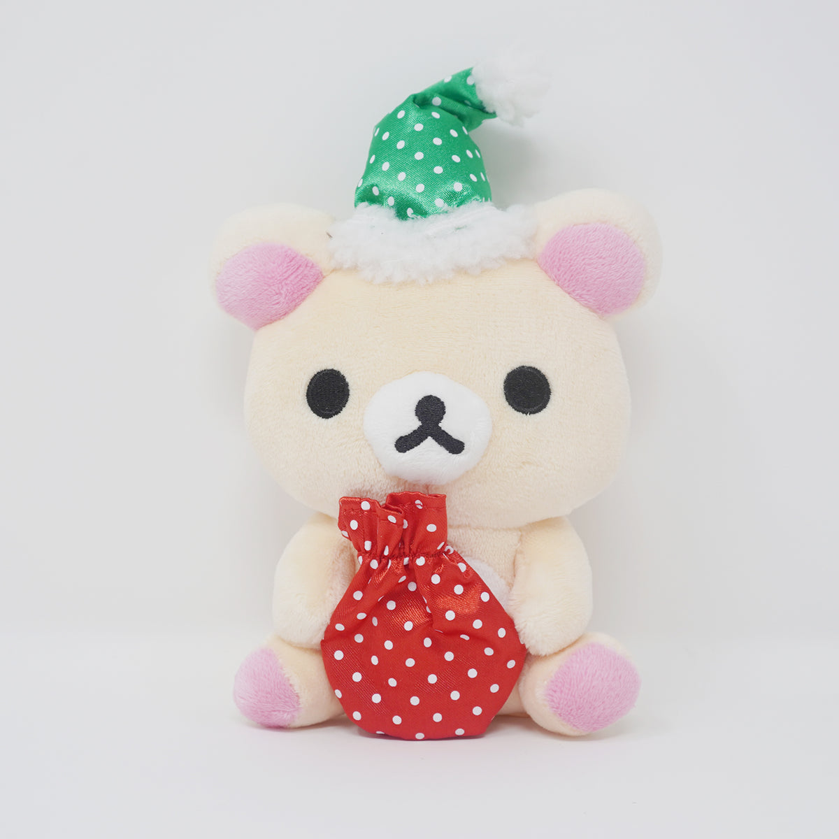 (No Tags) 2012 Korilakkuma Sitting Prize Plush Polka Dot Christmas R Mary Bear
