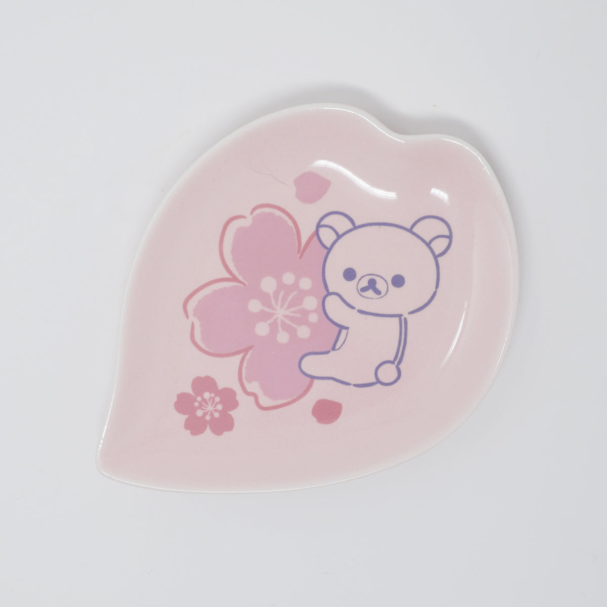 2020 Rilakkuma Hugging Sakura Pink Cherry Blossom Plate