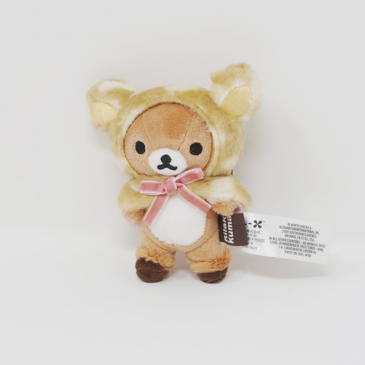 No Tags) Rilakkuma Fawn Plush Keychain - Happy Natural Time - San