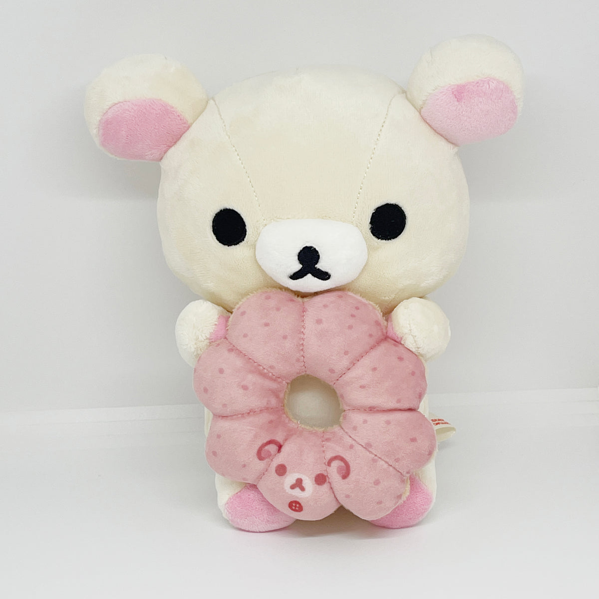 2025 Korilakkuma with Strawberry Ring Donut Plush - Rilakkuma x