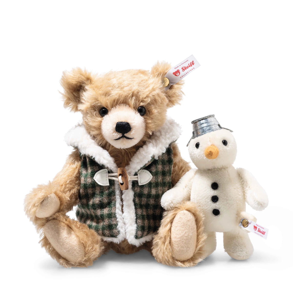 Winter Teddy Bear with Snowman Plush - Steiff 2024 Limited Edition Winter Teddy Bear with Snowman Plush - Steiff 2024 Limited Edition