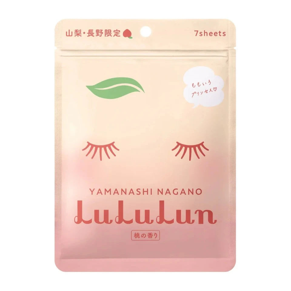 Lululun Premium Yamanashi Nagano Peach Face Mask 7 Sheets – Mary Bear