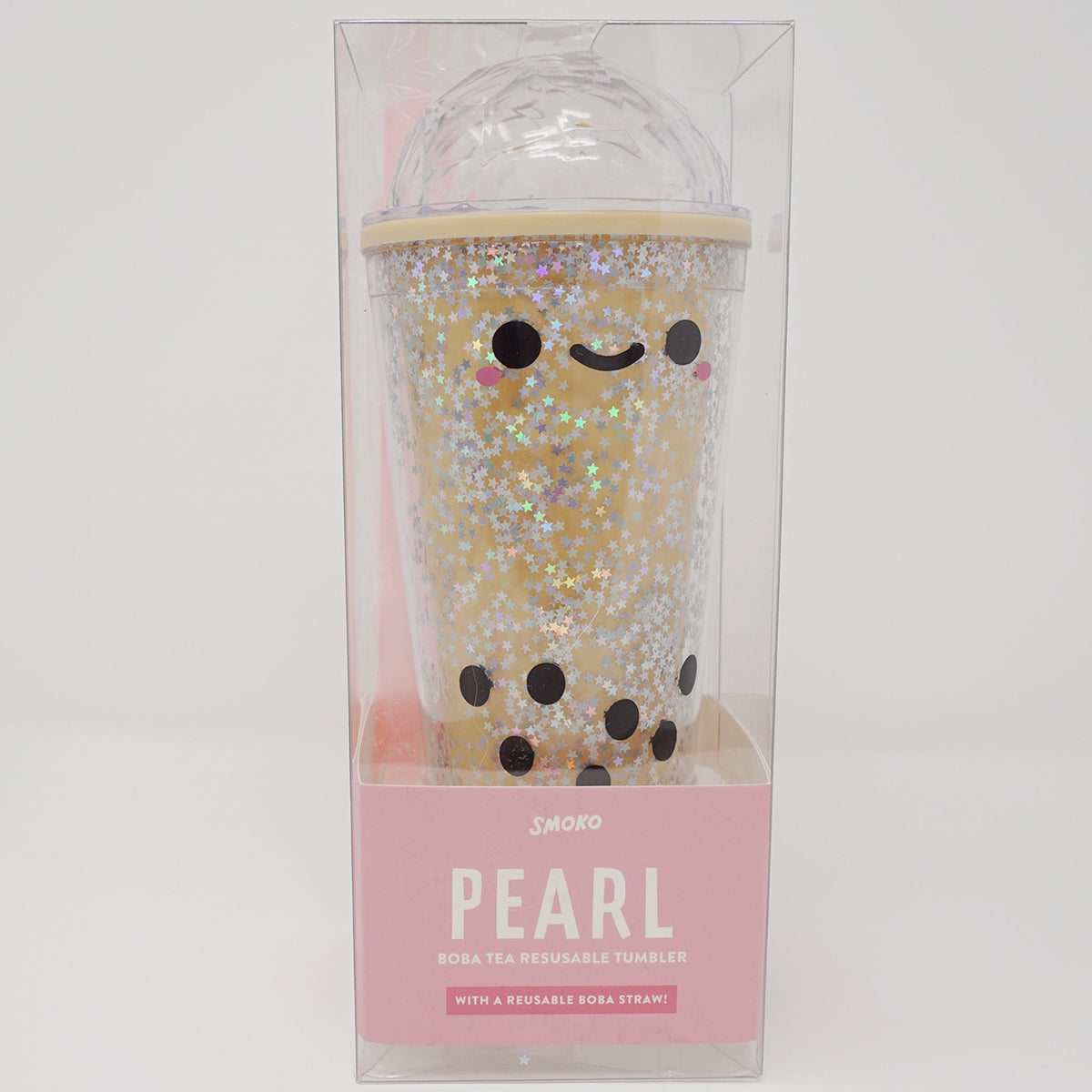 Pearl Boba Tapioca Milk Tea Sparkly Tumbler - SMOKO
