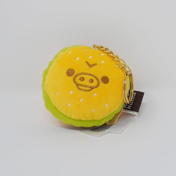 Kiiroitori Burger Reel Keychain - Rilakkuma Deli Plush Keychain Blind Box - San-X