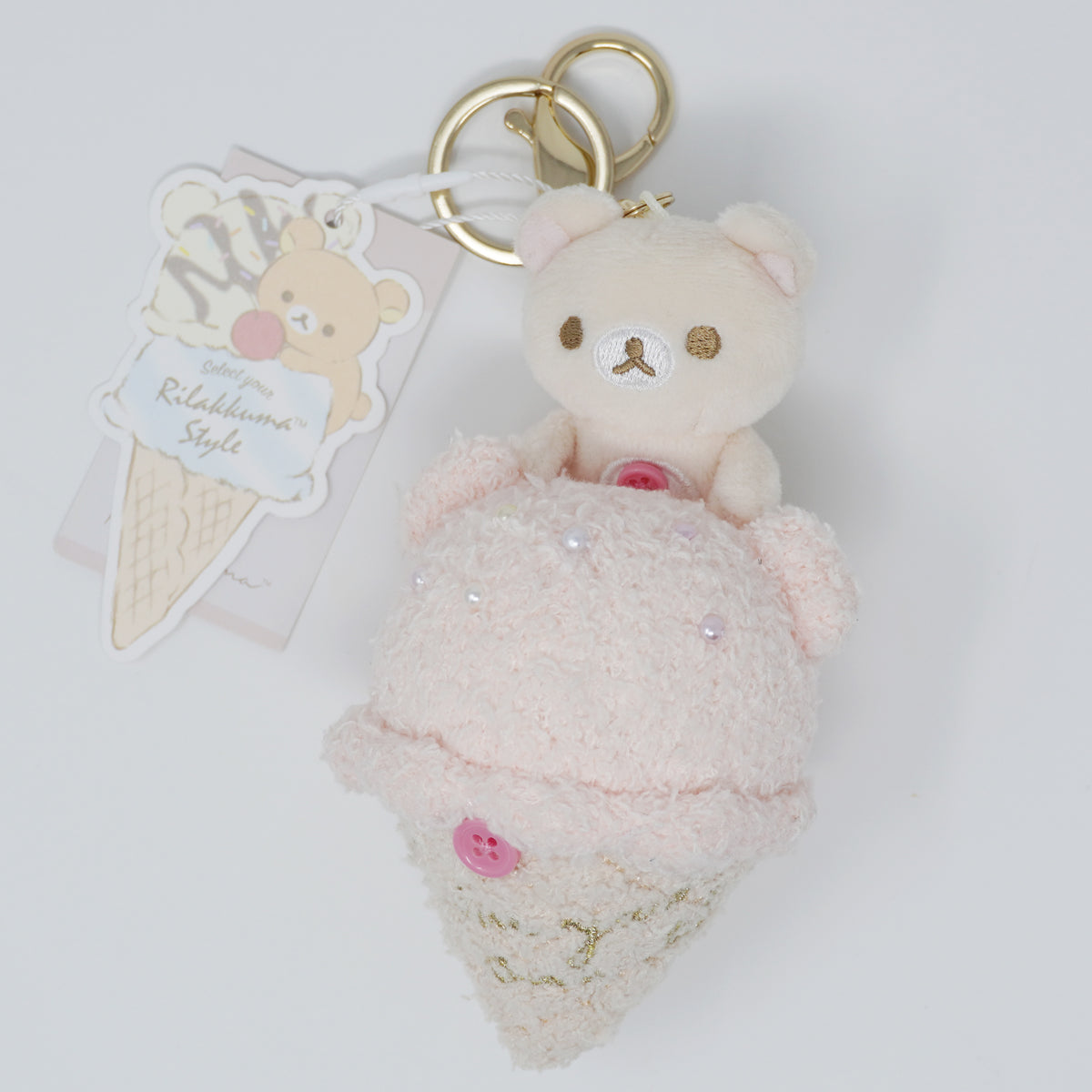 2020 Korilakkuma Ice Cream Plush Keychain - Rilakkuma Style