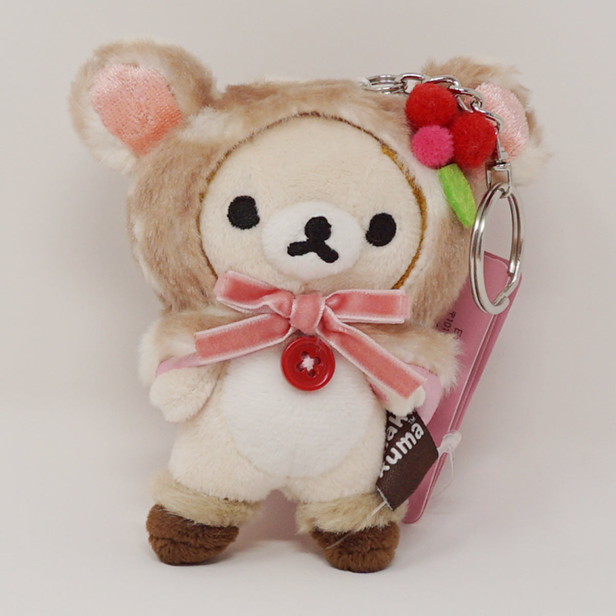 Korilakkuma Fawn Plush Keychain - Happy Natural Time - San-X
