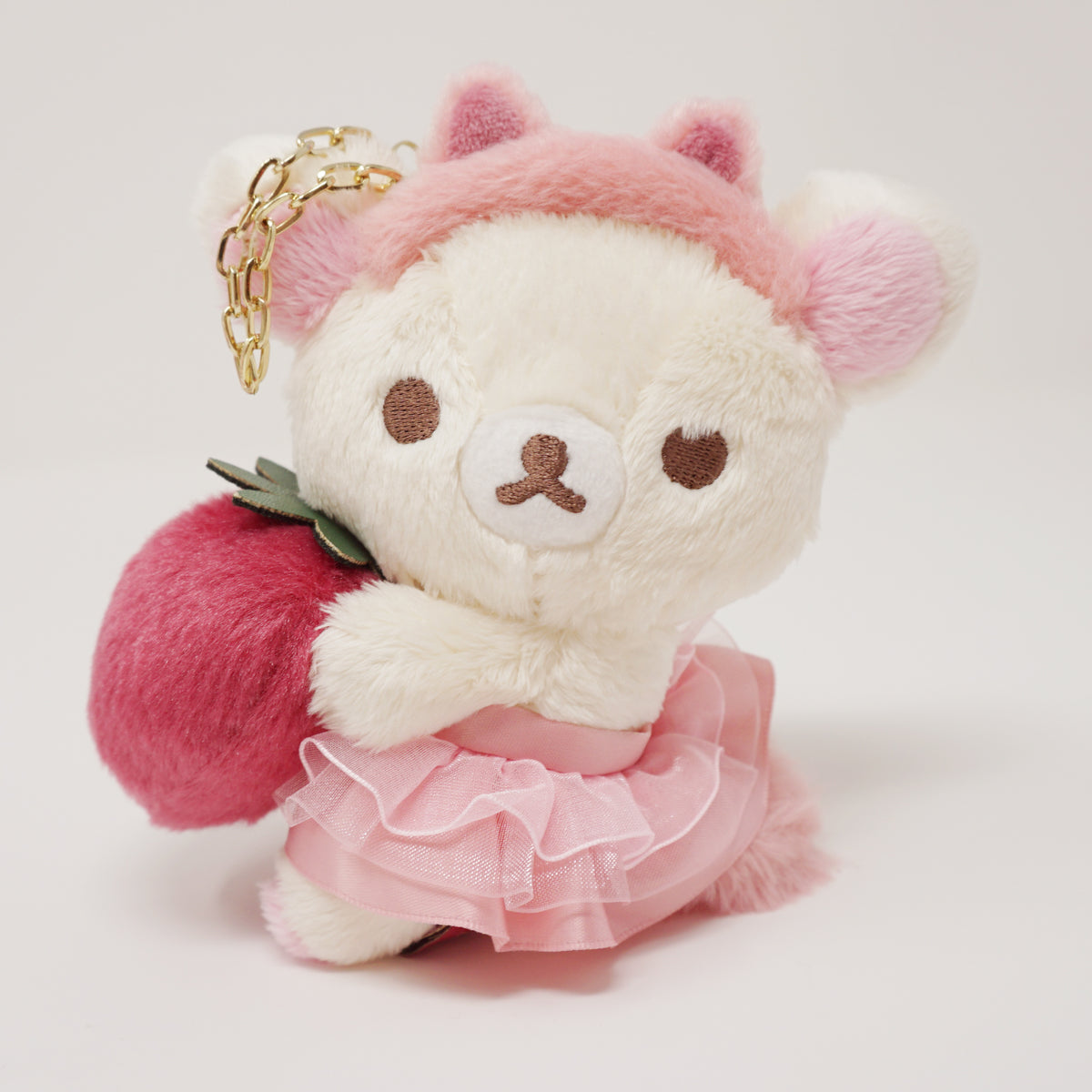 2021 Korilakkuma Plush Keychain - Rilakkuma Korilakkuma Strawberry