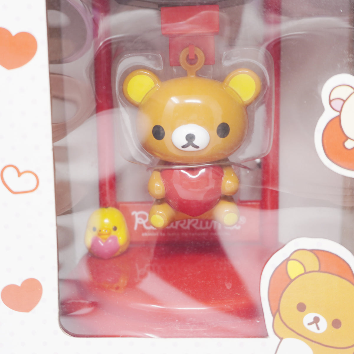 2009 Rilakkuma Pendulum Style Clock - Rilakkuma with Hearts