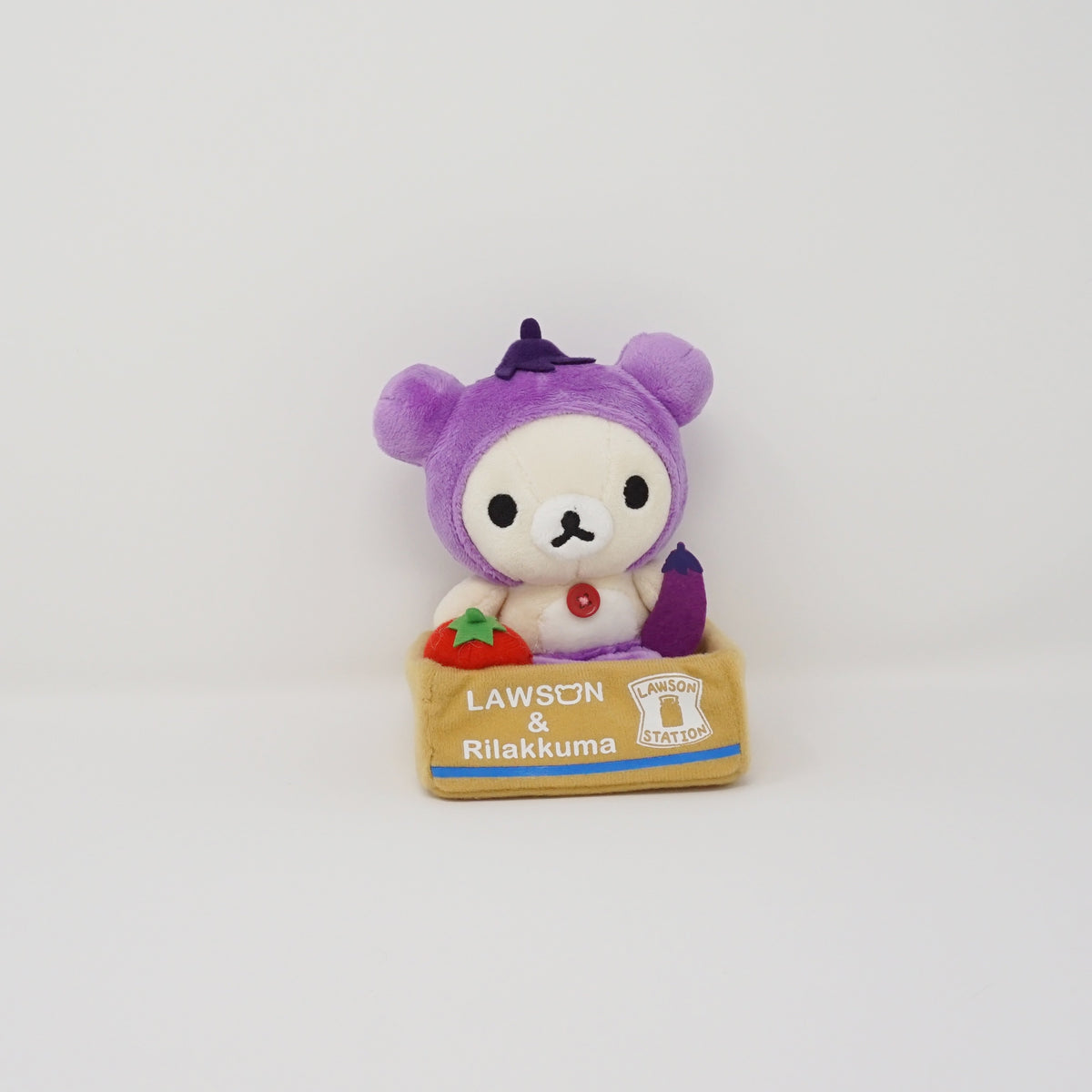 ERI WAKIYAMA ぬいぐるみ 2014 Korilakkuma Eggplant Costume Plush - Lawson Limited Rilakkuma
