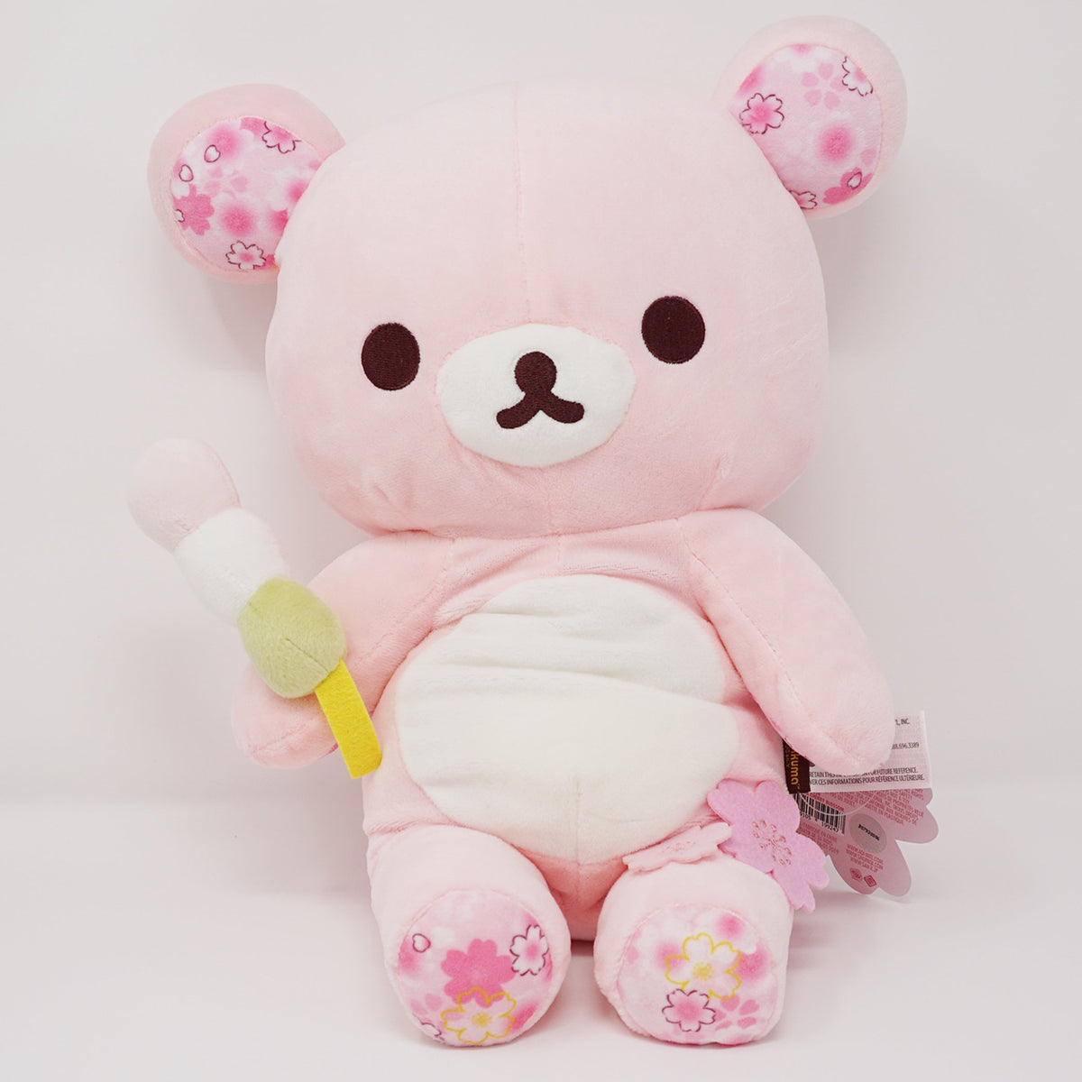 San-X Rilakkuma Cherry Blossom Plush - 13.5" Pink Korilakkuma Stuffed Animal
