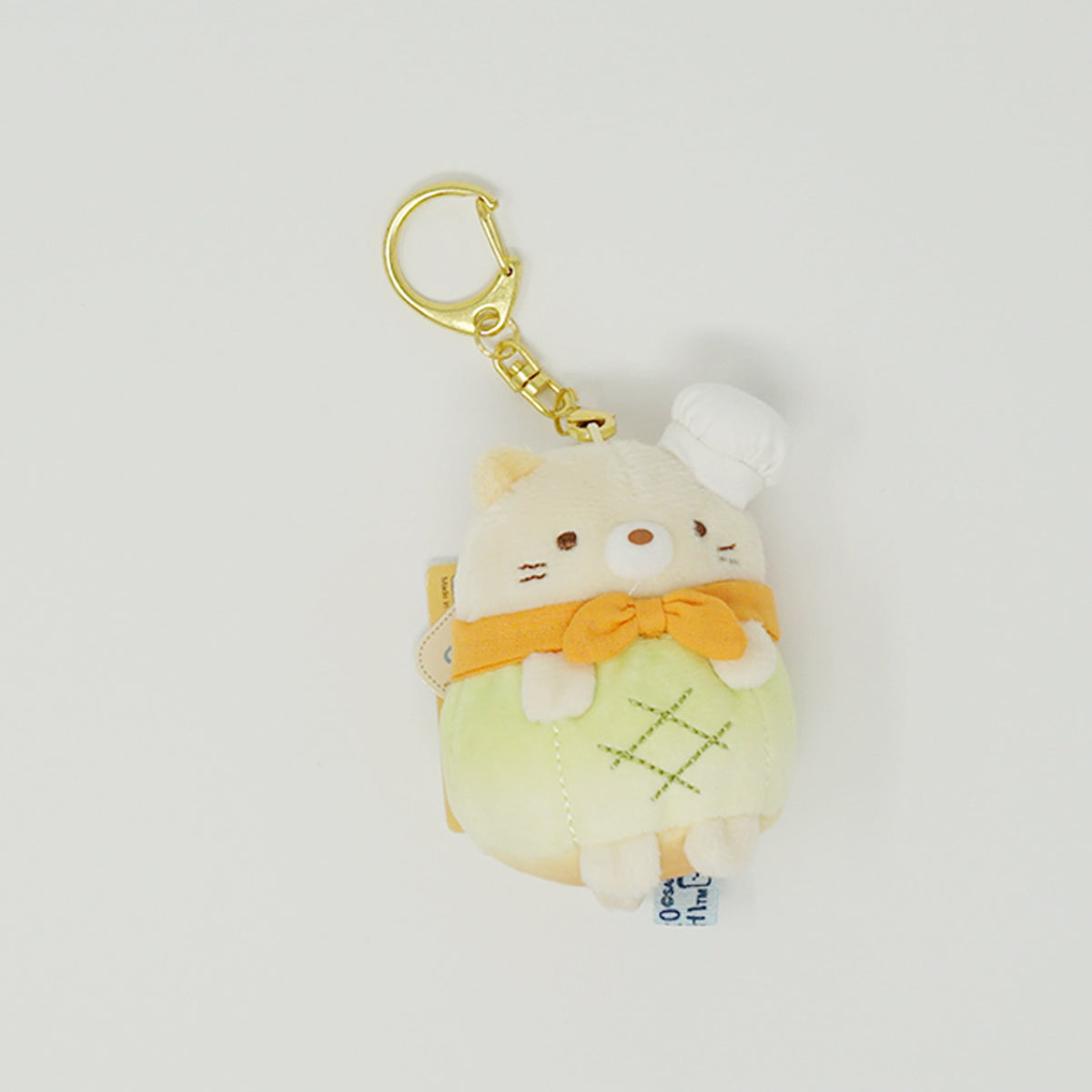 2019 Neko Chef in Melon Pan Outfit Plush Keychain - Sumikko Bakery
