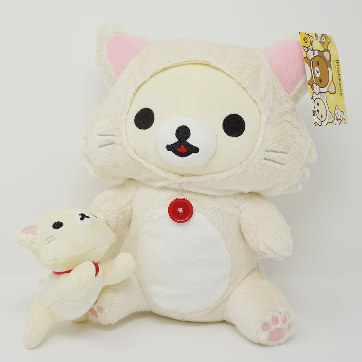 White Cat Korilakkuma Playing with Kitty 8.5 inch - Neko Rilakkuma