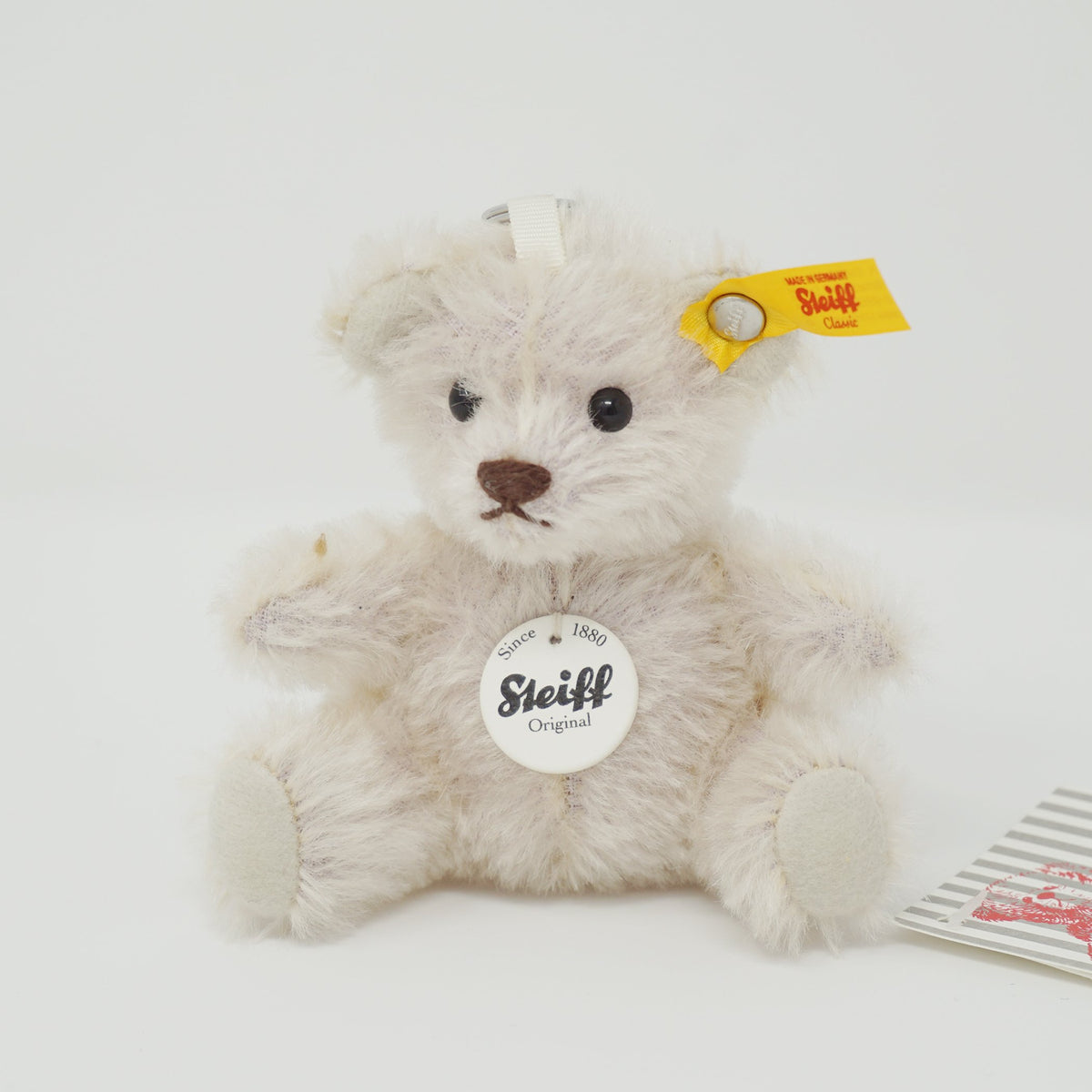Mini Teddy Bear Lilac and Grey Pendant Keychain Plush - Steiff