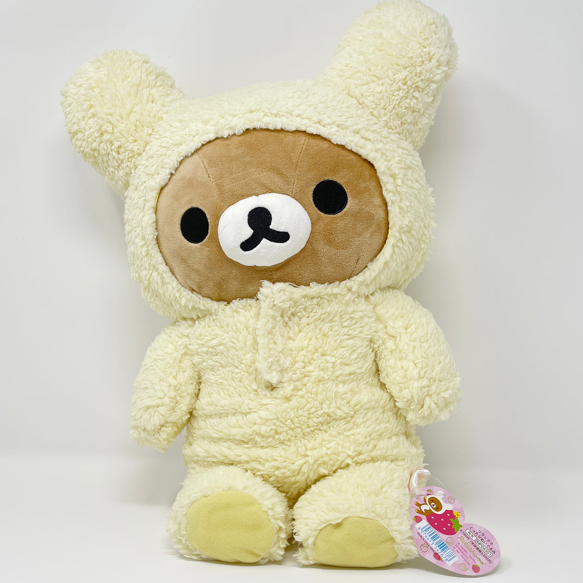 2010 Medium Rilakkuma Usagi Bunny Outfit Plush - Love Strawberries