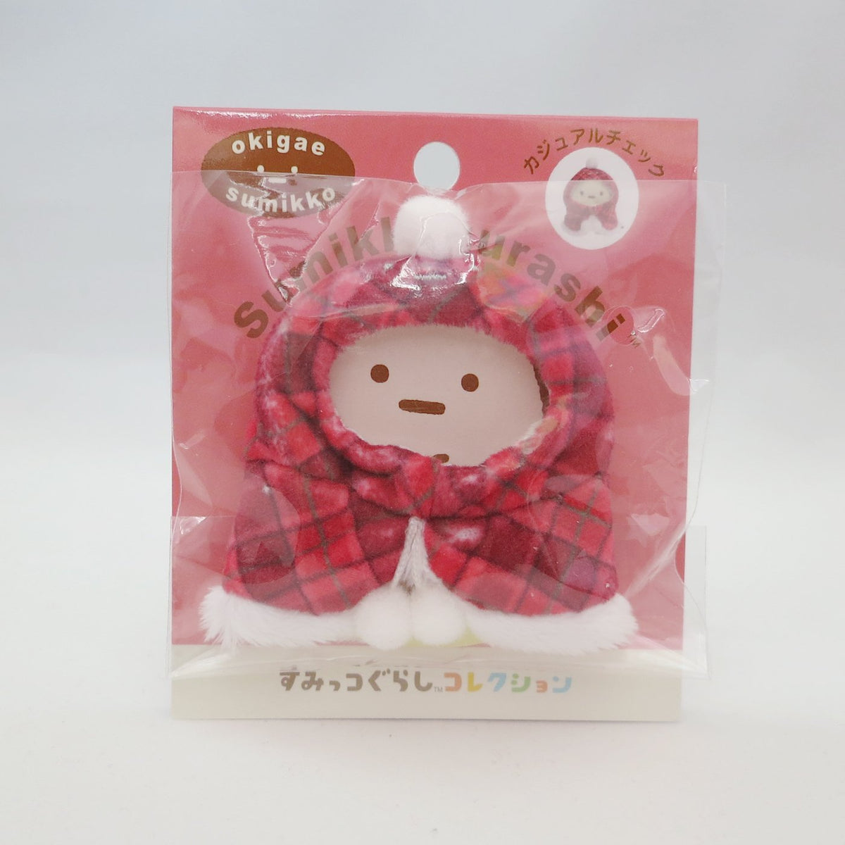 Red Plaid Poncho - Sumikko Plush Clothes – Mary Bear