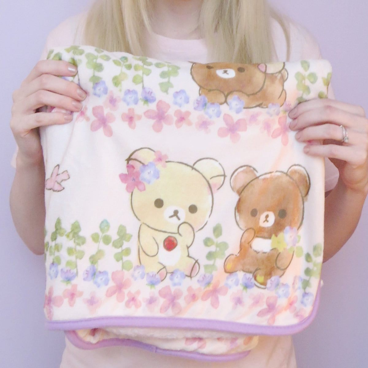Korilakkuma Meets Chairoikoguma Blanket – Mary Bear