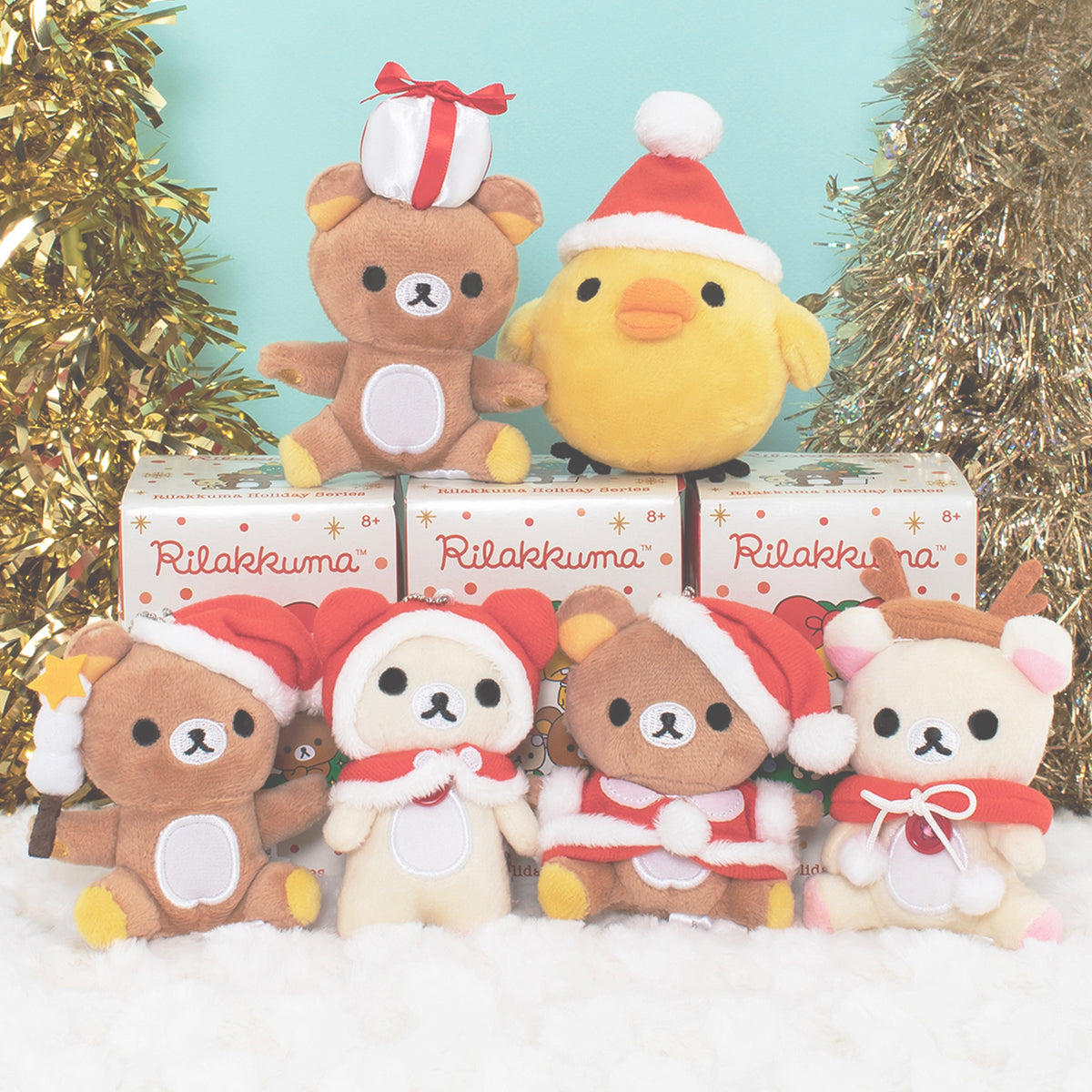Christmas Rilakkuma Blind Box Plush Keychain SanX Holiday Mary Bear