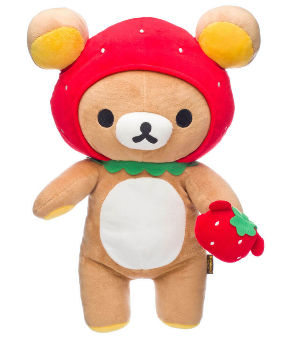 Strawberry Rilakkuma Plush Medium Rilakkuma Strawberry Theme SanX