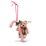 Teddy Bear with Candy Cane Ornament Plush - Steiff 2026 Limited Edition Christmas