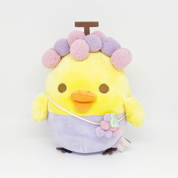 (No Tags) 2020 Kiiroitori with Grapes Plush - Fruits Theme Rilakkuma - San-X