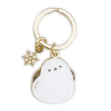 Shimaenaga & Snow Enamel Keychain