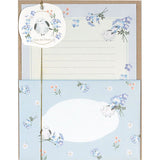 Shimaenaga Blue "Sous les Fleurs" Letter Set - LABCLIP