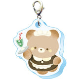 Bear Waitress Acrylic Keychain - Retro Shopping Street