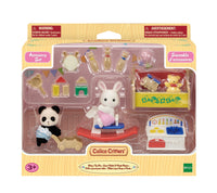 Baby's Toy Box Set - Snow Rabbit Bunny & Panda Babies - Calico Critters