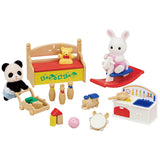 Baby's Toy Box Set - Snow Rabbit Bunny & Panda Babies - Calico Critters