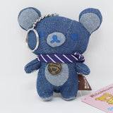 Rilakkuma Denim Plush Keychain - San-X Originals Rilakkuma