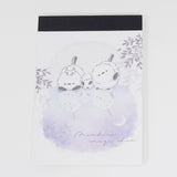 Shimaenaga Snow Birds Moon Mini Notepad - Crux Japan