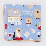 Quokka Wallaby and Wine Handkerchief Towel