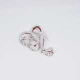Silver Heart Claw Hair Clip
