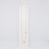 Bow Long Necklace in Gold