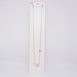 Bow Long Necklace in Silver