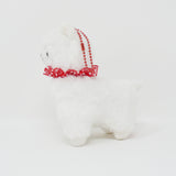 (No Tags) White with Red Collar Furi Furi Alpacasso Plush Keychain - Amuse