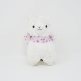 White with Purple Bow Natural Alpacasso Plush - Amuse
