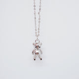 Silver Bear Weighted Pendant Necklace