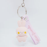 Fluffy the Bunny Cotton Friends Rubber Mascot Keychain