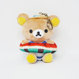 (No Tags) 2022 Rilakkuma Beach Outfit with Watermelon Ice Cream Plush Keychain - Miura Maholova Minds x Rilakkuma - San-X
