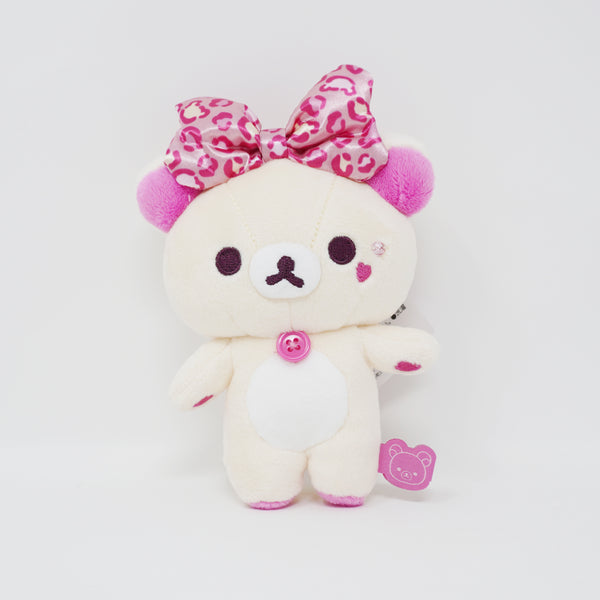 2026 Korilakkuma Leopard Bow Plush Keychain - Lots of Korilakkuma