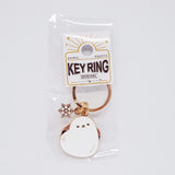 Shimaenaga & Snow Enamel Keychain