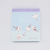 Letter Shimaenaga "My Mood" Blue Memo Pad