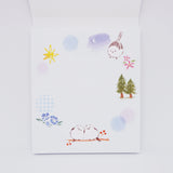 Letter Shimaenaga "My Mood" Blue Memo Pad