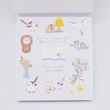Letter Shimaenaga "My Mood" Blue Memo Pad