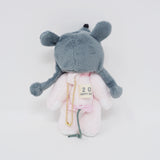 2020 Year of the Rat Pink Mini Teddy Bear Plush Keychain - Tully's Coffee Limited Edition Japan