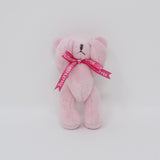 2016 Year of the Monkey Mini Pink Teddy Bear Plush Keychain - Tully's Coffee Limited Edition Japan