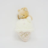 (No Tags) 2020 Rilakkuma Fluffy Ice Cream Plush Keychain - Rilakkuma Style - Sweet Ice Cream - San-X