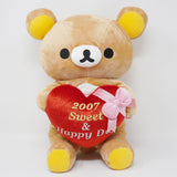 (No Tags) 2007 Rilakkuma with Red Heart Plush - Sweet & Happy Day Valentine's - San-X